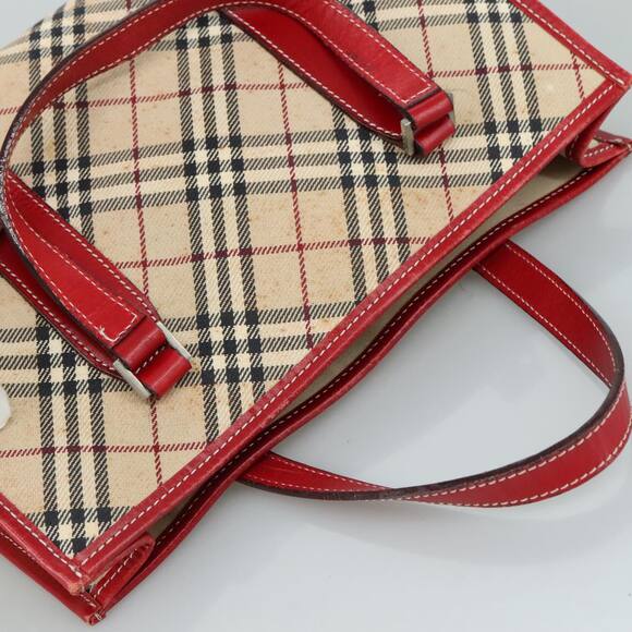 Burberry Nova Check Blue Label Hand Bag Canvas Beige - Picture 6 of 16